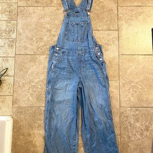 GAP light blue denim overalls